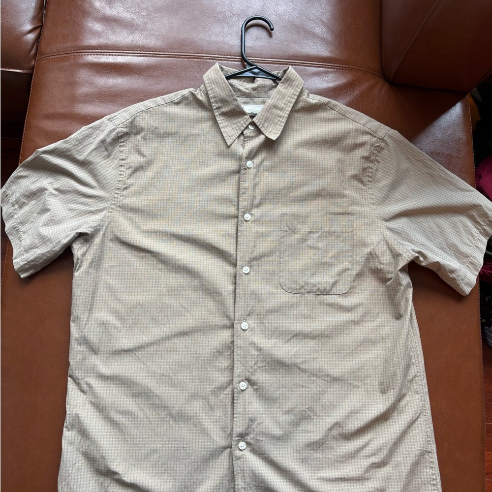 Dockers Men's Beige Checkered Shirt